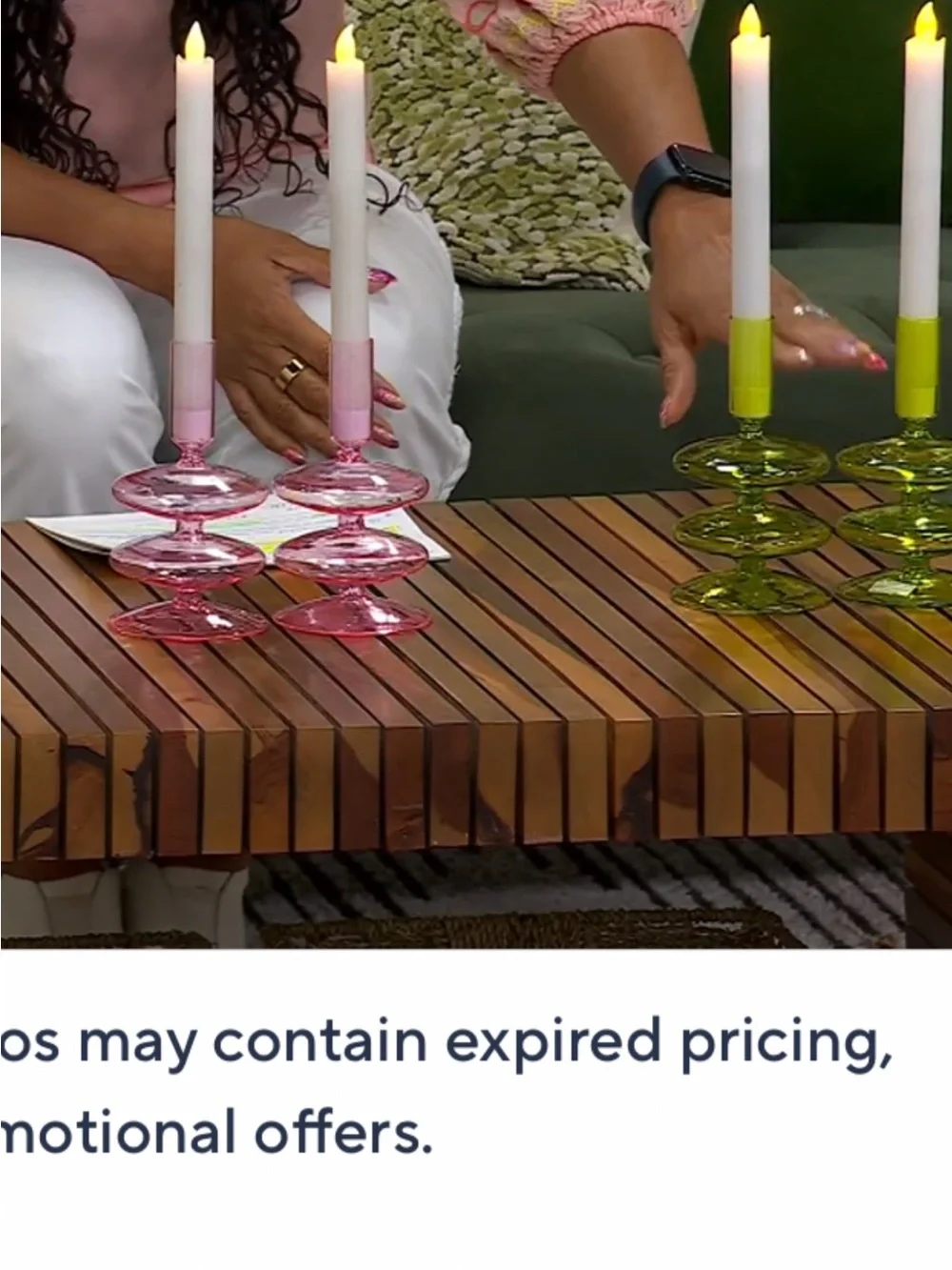 Pink Taper Blown Glass Candle Holder Set - Elegant Home Accent